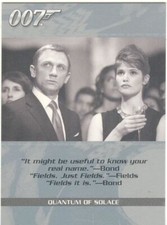 James Bond Archives 2009 Quotable Quantum Of Solace Chase Card Q12