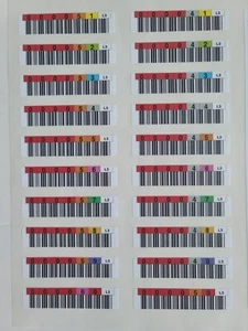 LTO3 Tape Media Cartridge Barcode Labels - Sheet of 20 Printed Horizontal - Picture 1 of 1