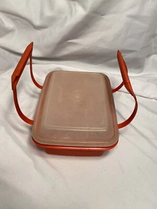 vintage tupperware red container with handle - Picture 1 of 10