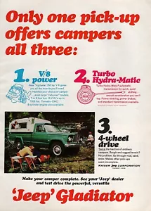 Pubblicità colore originale pickup Jeep Gladiator 1965 - Foto 1 di 1