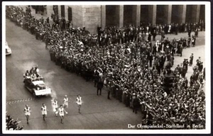 Olympische Spiele Berlin 1936, Postkarte Fackellauf, Berlin, Memorabilia - Bild 1 von 1