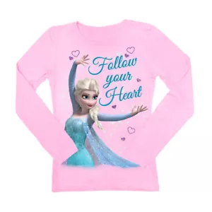 Disney Frozen Elsa Follow Your Heart Youth Light Pink Pullover Sweater - Picture 1 of 1
