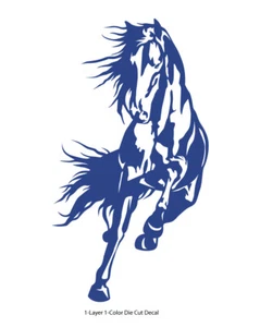Horse Stallion Galloping #5, 4-21" Outdoor Die Cut Vinyl Decal Sticker - Picture 1 of 23