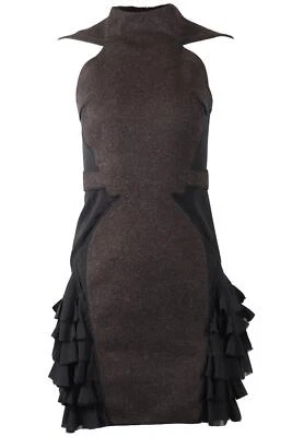 MINI VESTIDO ZAC POSEN MEZCLA SEDA Y LANA EE. UU. 4 UK 8 Foto 1 de 4