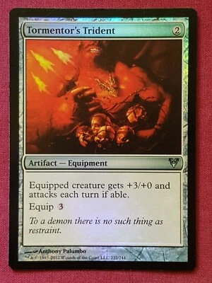 Magic The Gathering AVACYN RESTORED FOIL TORMENTOR'S TRIDENT artifact card MTG - Image 1 of 2