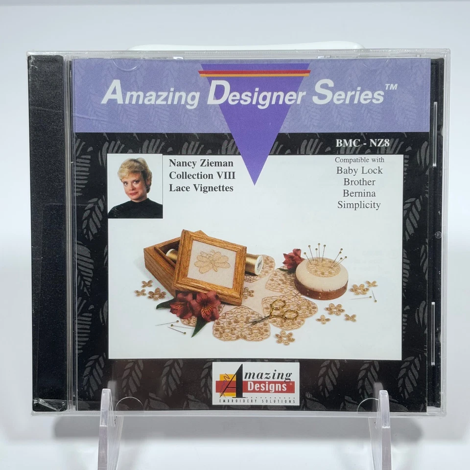 Amazing Designer Series Embroidery Card Lace Vignetes Nancy Zieman BMC-NZ8 - NEW - Image 1 of 3