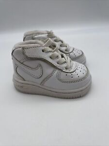 Unisex Nike Infant Toddler Air Force, 314565 113 White High Top Size 2C