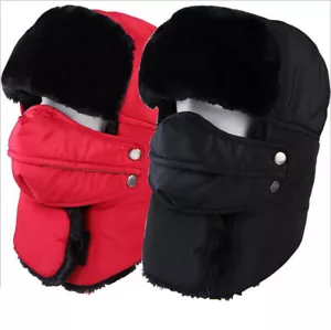 Trapper Hat Windproof Hunting Hat with Mask Warm Ear Flap Hats - Picture 1 of 15
