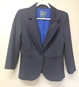 ModCloth Anthropologie Womens Blue One Button Polyester Blazer Jacket Size M EUC - Picture 1 of 4