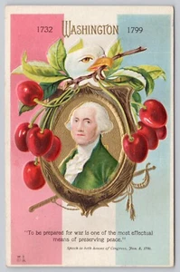 Postal dorada en relieve del discurso de George Washington ante el Congreso 1790 publicada en 1914 - Imagen 1 de 2