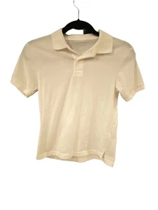 The Childrens Place Boys Polo Shirt Size Medium 7/8 White Short Sleeve - Picture 1 of 5