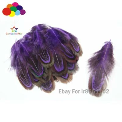 11 colors Dyed 5-10 cm / 2-4 inches optional 10-100PCS natural Pheasant Feathers - Image 1 of 4