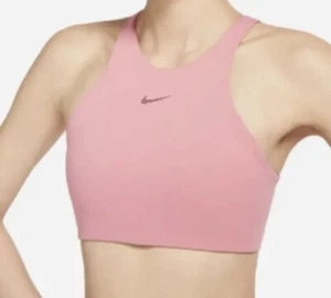 AUTHENTIC NIKE WOMEN YOGA DRI FIT ALATE CURVE BRA DQ5269-667 size M. A - Picture 1 of 8