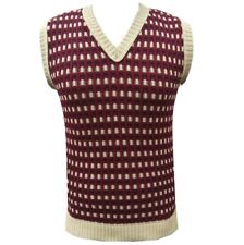 Mens Unisex Womens Vest Tanktop Vintage Sleeveless Knitted Knit Retro Jumper