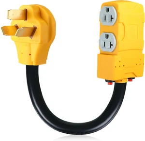 Adattatore da 220 a 110 Compatibile con NEMA 10-50P a 4X 5-20R/15R con Circu 20 Ampere - Foto 1 di 12