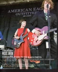 Vintage Druck Anzeigenwerbung Mode American Eagle schwarz Fortys Musik 2008 Anzeige - Bild 1 von 1