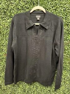 Reunion Menswear schwarze Pulloverjacke mit Reißverschluss Größe Medium Kragen - Bild 1 von 10