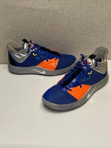 Nike Zoom PG 3 Paul George NASA Racer Blue-Metallic Silver SZ 12CI2666-400] - Picture 1 of 9