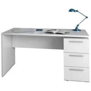 Mesa despacho con buc 3 cajones blanco mate 74x138x60 cm - Imagen 1 de 7