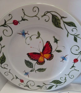 TABLETOPS UNLIMITED DINNER PLATE BUTTERFLY PATTERN 10.5" - Picture 1 of 2