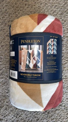 Pendleton Reversible Plush Throw 50" x 70" Serrado Polyester NEW - Image 1 of 4