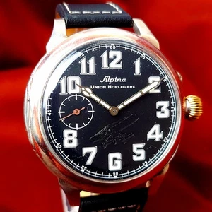 Swiss Watch Alpina Vintage Antique Swiss Marriage Men's Wristwatch Serviced - Picture 1 of 17
