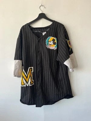 Camisa de béisbol a rayas extra grande vintage de Mickey Mouse de la tienda Disney para hombre años 90 Foto 1 de 4