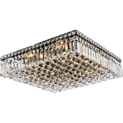 Elegant Lighting V2032F20BK/RC Maxime Flush Mount Black and Clear - Image 1 of 4