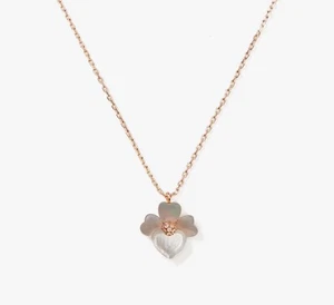 Nuevo con etiquetas Collar Flor Perla Pensamiento Precious Kate Spade Chapado en Oro Rosa $68 - Imagen 1 de 4