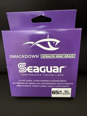 Seaguar Smackdown 8股编织150码65磅测试016隐形灰色65SDSG150 — 第 1/3 张图片