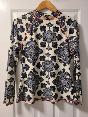 BODEN Rash Guard Swim Top Long Sleeve Shirt UPF Sun Protection Women Sz. 12 - Image 1 of 4