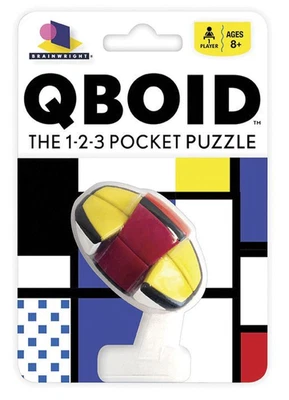 Qboid 1-2-3 Pocket Puzzle Challenge Brainwright Ceaco Logic Toy NEW Sealed - Image 1 of 2