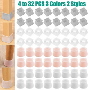Floor Protectors Furniture Table Silicone Chair Leg Protective Covers Feet Pads - Picture 1 of 36