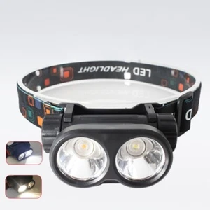 New LED Strong Headlight Waterproof Headlamp Rechargeable Light Camping Hiking - Picture 1 of 5