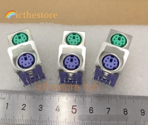 3pcs MH11067-5HD1-4F DFDN12FR039 MINI DIN DOUBLE Mouse and Keyboard Plug 6-pole - Afbeelding 1 van 7