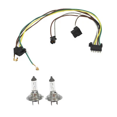 Arnés de cableado de faros y bombilla de faros H7 70W para Benz C230 2,3L 1,8L L/R Foto 1 de 2