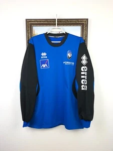 Vintage Errea Atalanta Football Sweatshirt Soccer Train Track Top Blue Mens Sz L - Picture 1 of 17