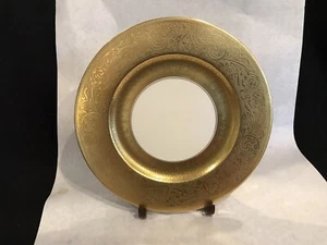 Theodore Haviland New York Gold Encrusted Scroll 10.75" Dinner Plate PatternH622 - Picture 1 of 12