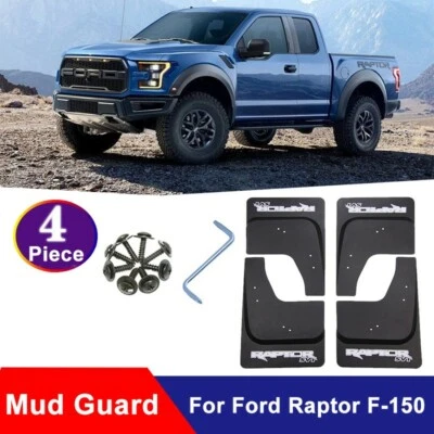 Splash Guards Mud Flap 4 Piece For Ford F-150 Raptor 2009-2019 - Image 1 of 4