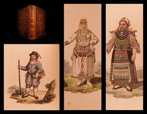 1810 RUSSIA Costume of Russian Empire Color Illustrated Clothing Travel Voyages - Picture 1 of 12