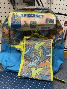 Mochila Trailmaker Tiburón Juego de 5 Piezas Llavero Mosquetón Bolsa de Almuerzo Estuche para Lápices Bolsa - Imagen 1 de 6