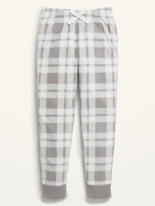 Old Navy Fleece Pajama Joggers for Girls Size: 8/Medium Color: Gray Plaid - Picture 1 of 1