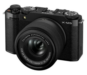 FUJIFILM X-M5 Mirrorless 26.1 MP Camera + 15-45mm Lens in Black (UK Stock) BNIB - Picture 1 of 24