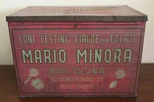 Antica Rara Scatola Latta Espositore Coni Mario Minora - Bologna Anni '30 - Bild 1 von 16