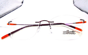 Silhouette 5500 BE 4040 Purple 55-17-135 Womens Rimless Eyeglasses Frame Austria