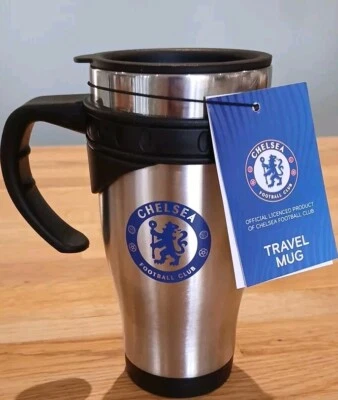 Chelsea FC Handled Travel Mug thermos - Brand New Official Merchandise - Image 1 of 3