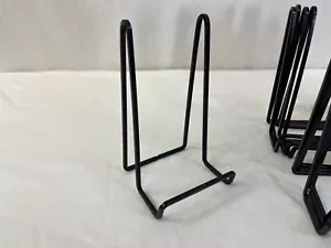 (8) 6 Inch Black Metal Display Stands Plate Holder, Art, Pictures - Picture 1 of 2