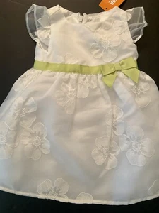 NWT Infant Girls 18-24 m Gymboree “TEA AND CAKE PARTY” WHITE Tulle DRESS Ribbon - Picture 1 of 6