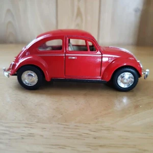 Kinsmart Pull Back 1967 VW Volkswagen Beetle Red Die-Cast Metal Car 1:32 - Picture 1 of 7