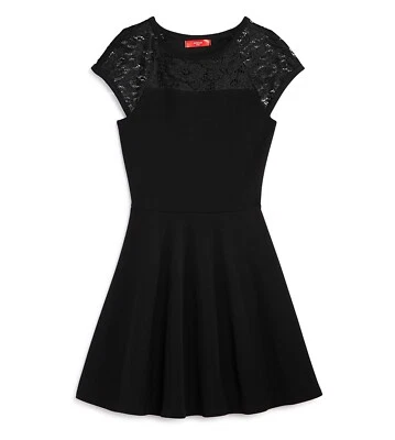 Aqua Girls' Lace-Sleeve Dress, Big Kid - 100% Exclusive, Black Size XL, NWT - Image 1 of 4